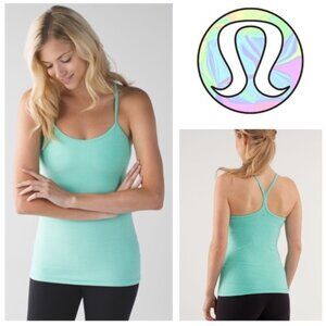 Lululemon Athletica Turquoise Aqua Blue Power Y Yoga Tank Top